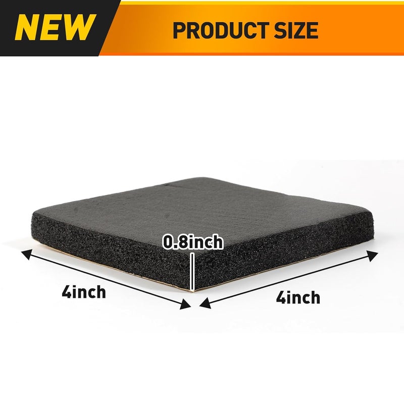 MODIGT Foam Padding Sheet 3/4" Thick with Adhesive Backing Neoprene Insulation Foam High Density Stick Firmly for Furniture Cars Speakers 4 Inch X 4 Inch (4 Pcs) - Image 4